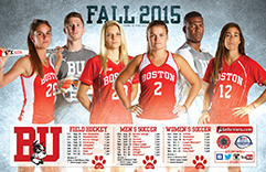 2015 Boston University Fall Sports Schedule Poster